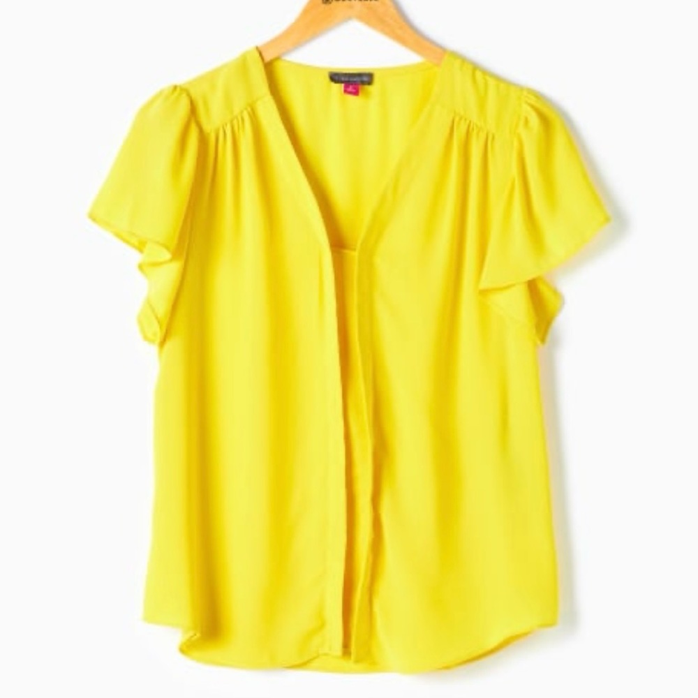 Vince Camuto yellow blouse with 2X